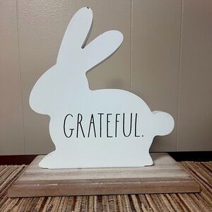 Rae Dunn Wooden Grateful Bunny